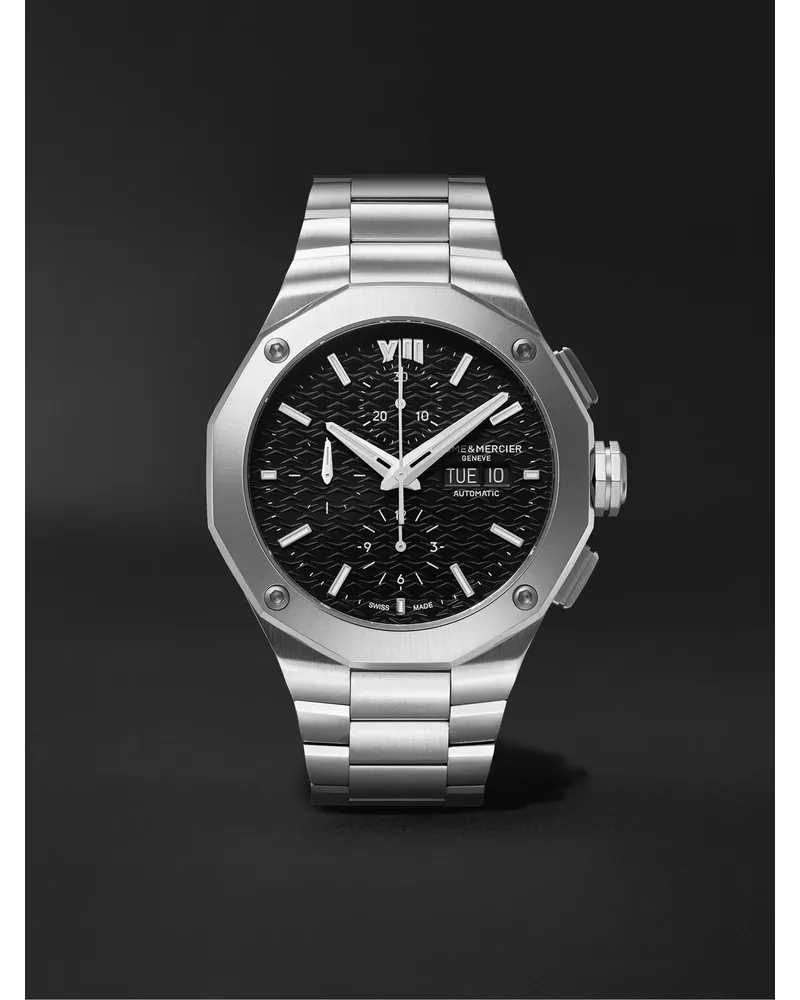 Baume & Mercier Riviera Automatic Chronograph 43 Mm Uhr Aus Edelstahl Ref. Nr. M0a10624 Schwarz