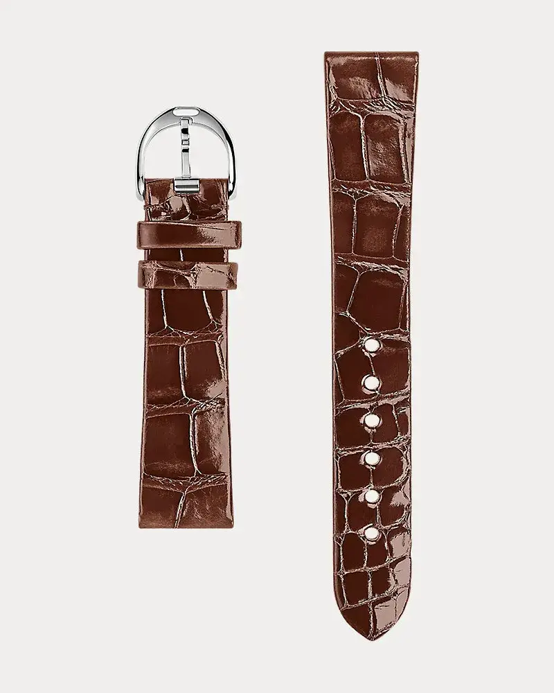 Ralph Lauren Rl888 Uhrenarmband Aus Alligatorleder Brown
