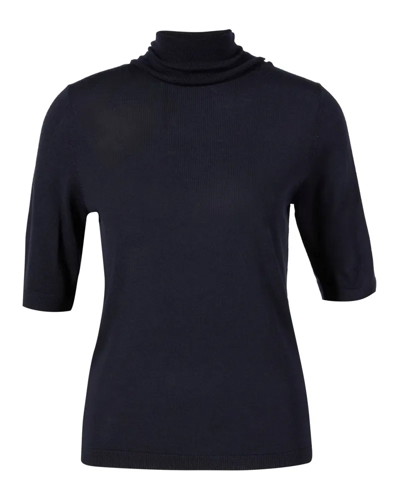 ALLUDE Rollkragenpullover Aus Wolle Marineblau Blau