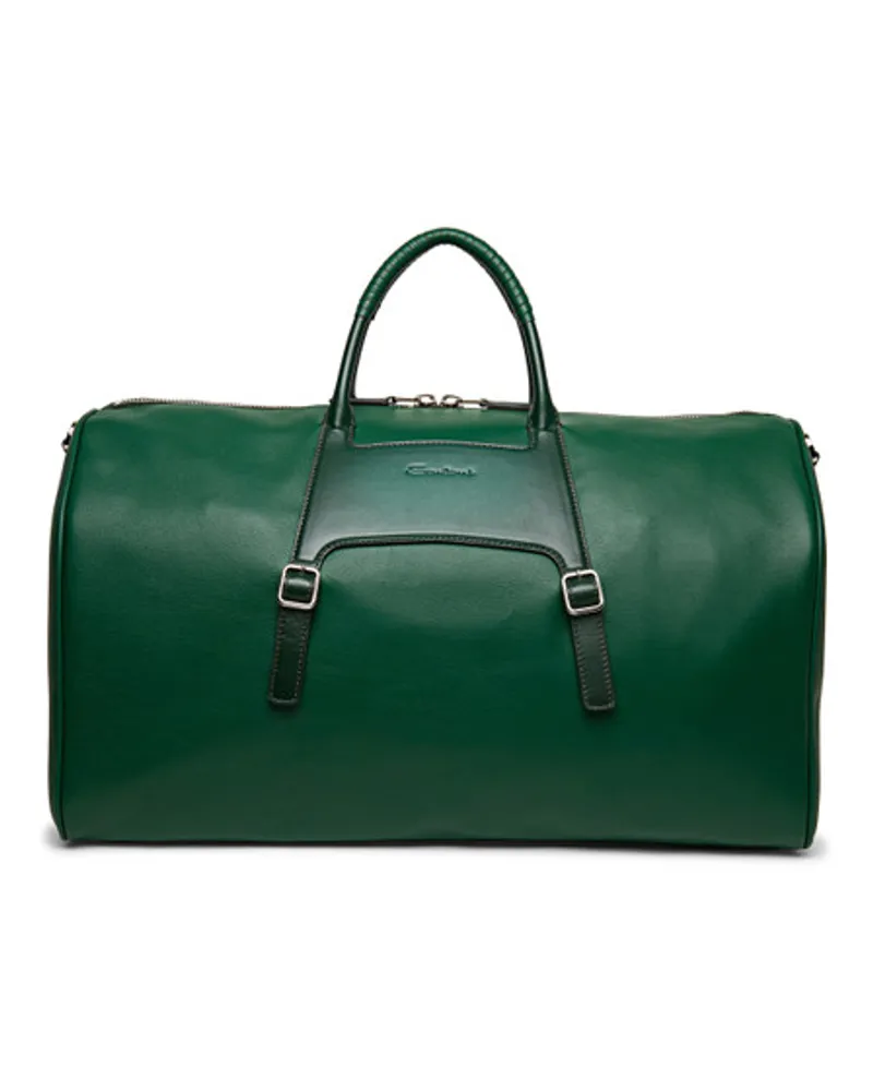 Santoni GrüNe Reisetasche Aus Leder Grun