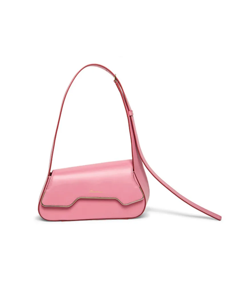 Santoni Rosafarbene Tasche „Thepluto“ Aus Leder Rose