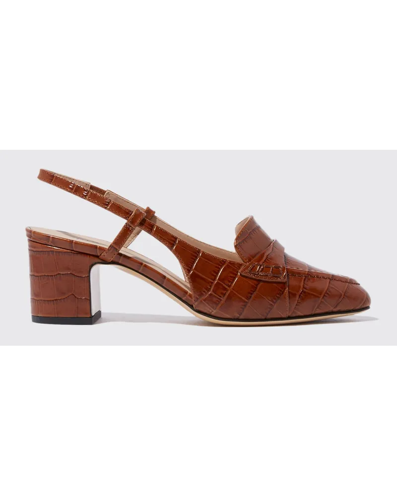 Scarosso Bianca Hellbraunes Kroko Hellbraun