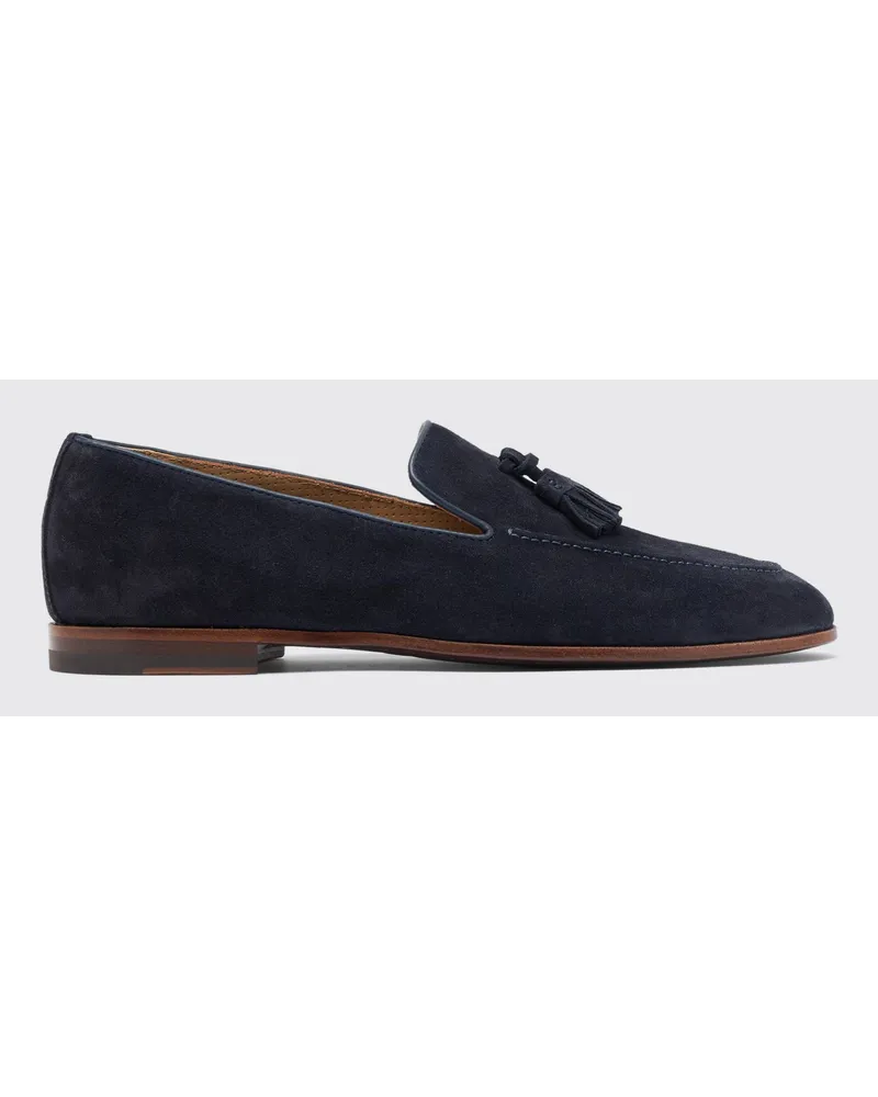 Scarosso Flavio Blau Veloursleder