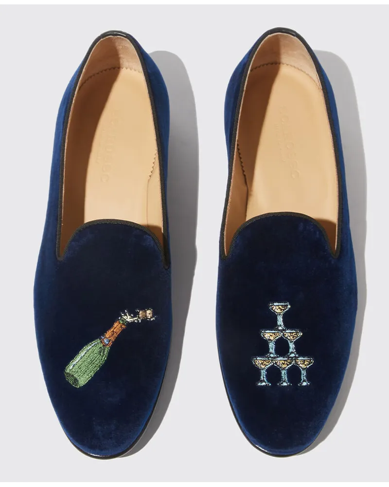 Scarosso Jay Blue Velvet Blau