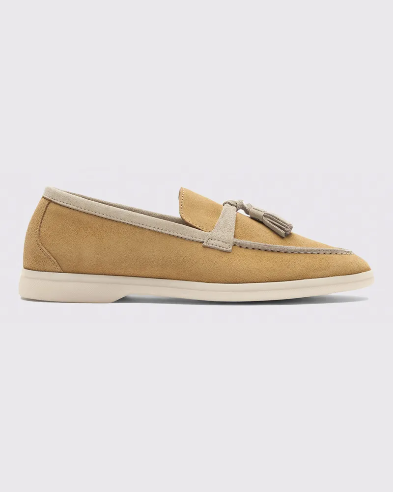 Scarosso Leandra Beige & Sand Veloursleder