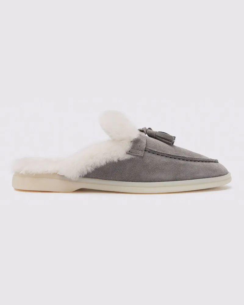 Scarosso Lucrezia Fur Grau Veloursleder