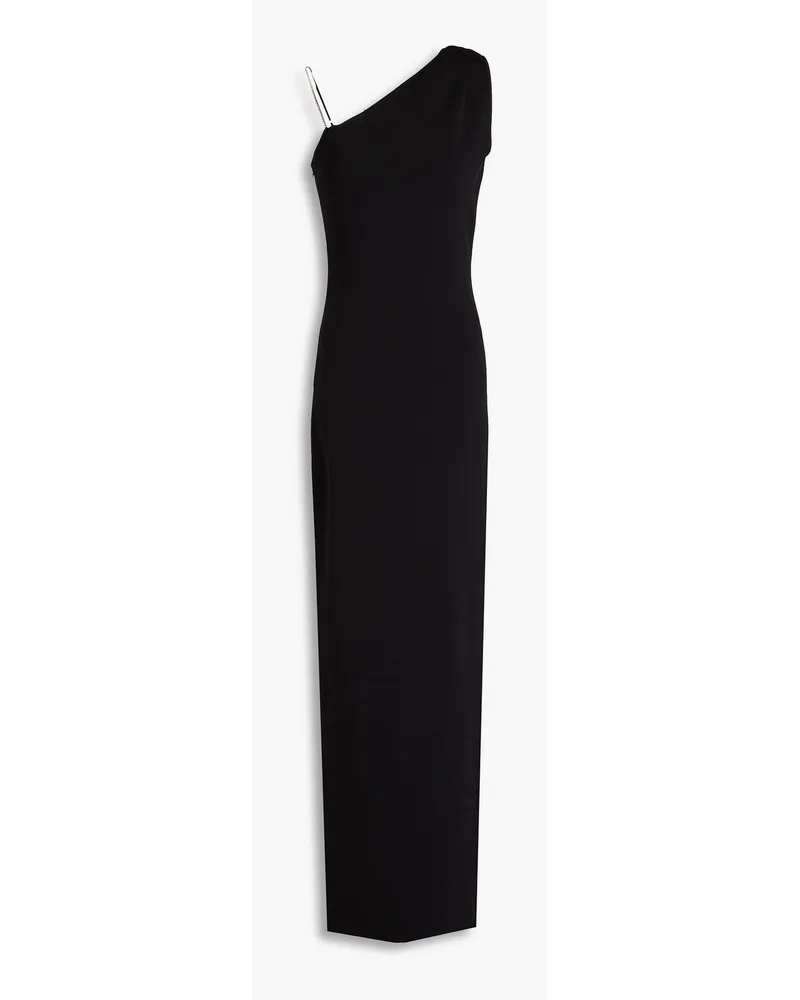 Rachel Gilbert Silica Robe Aus Stretch Strick Mit Kristallverzierung Schwarz