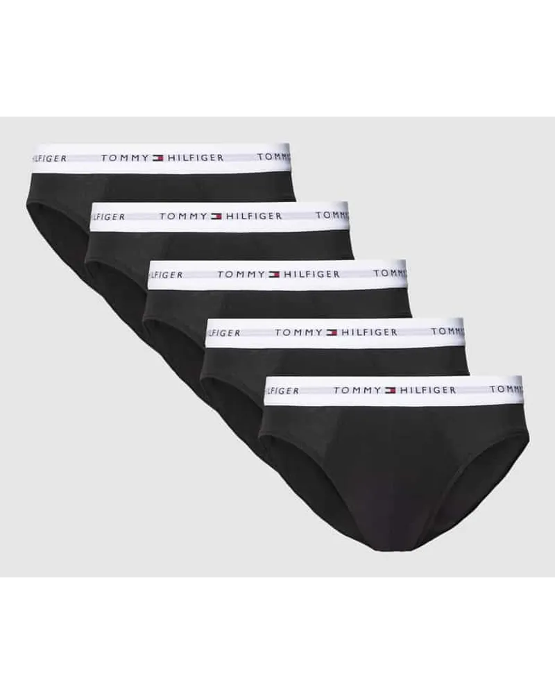 Tommy Hilfiger Slip Mit Logo Bund Im 5er Pack Black