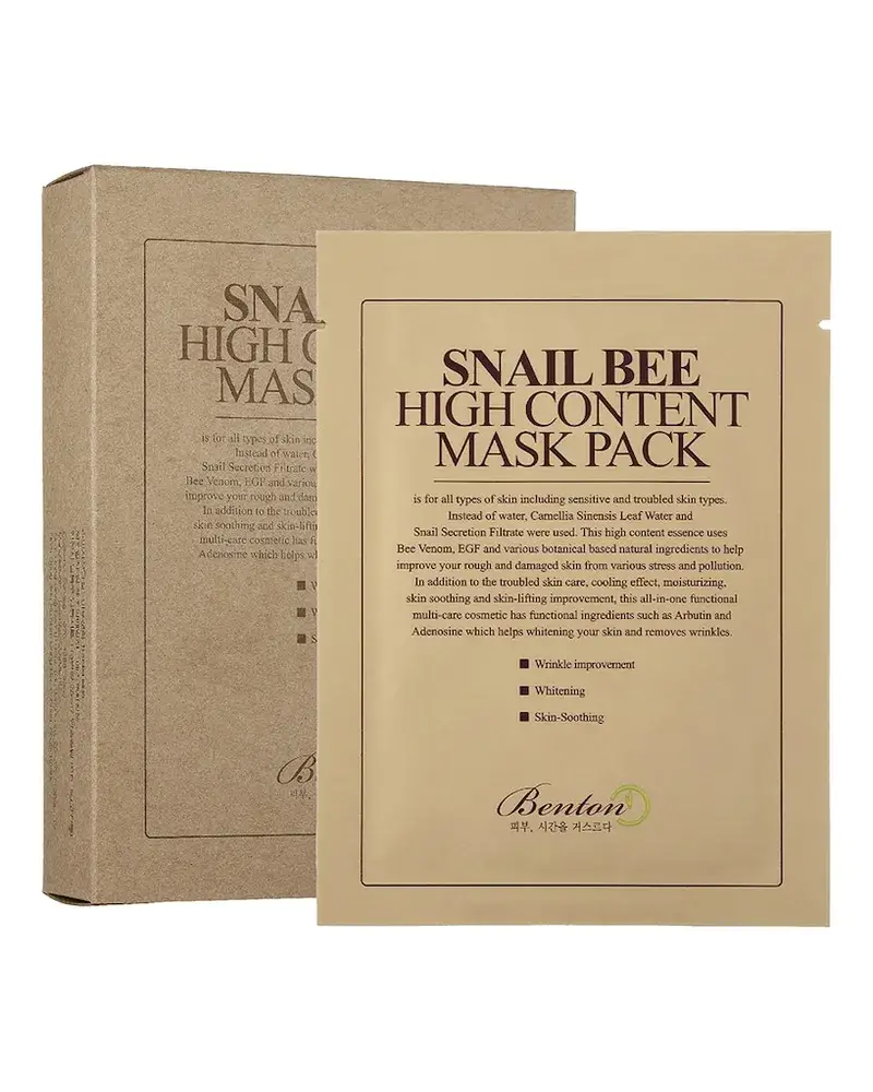 Benton Snail Bee High Content Mask Pack 10 Er Set Tuchmasken