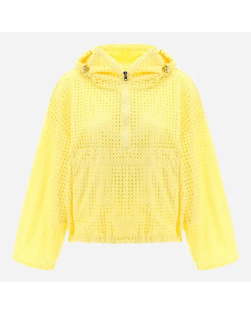 Herno Spring Lace Und Ecoage Jacke In A Form Zitronengelb