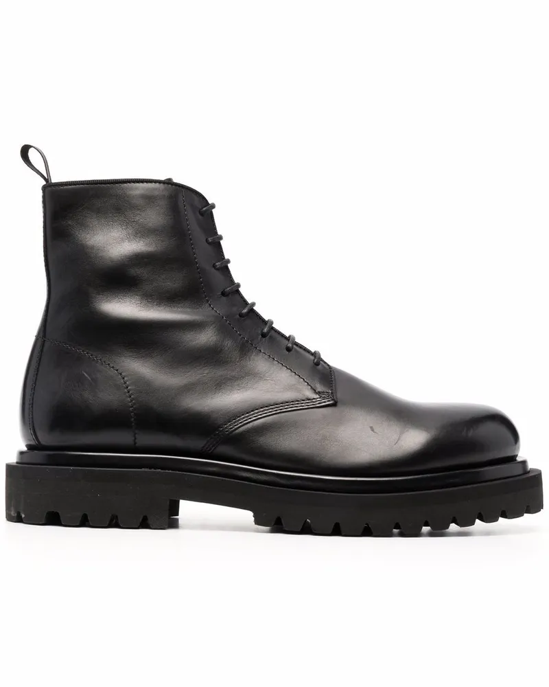 Officine Creative Italia Stiefel Mit Glanzoptik Schwarz