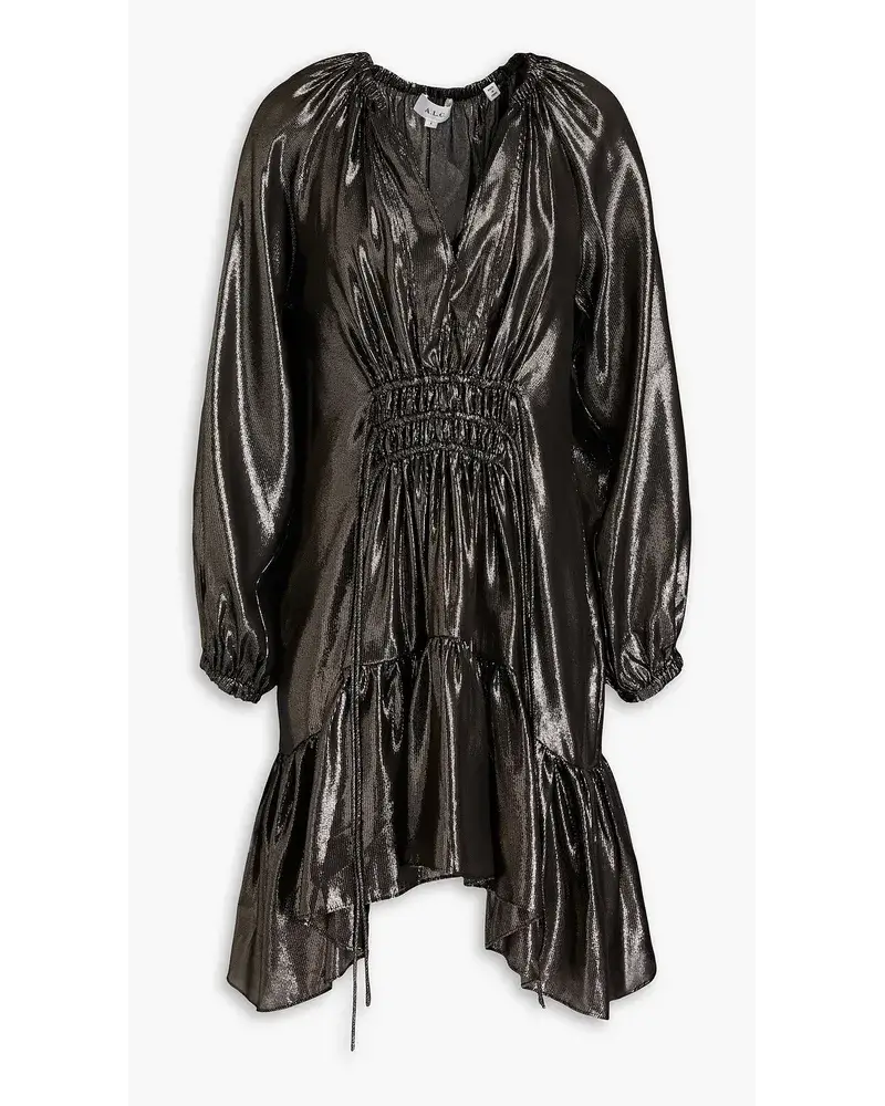 A.L.C. Suri Gerafftes Minikleid Aus Einer Seidenmischung Mit Effekt Metallic