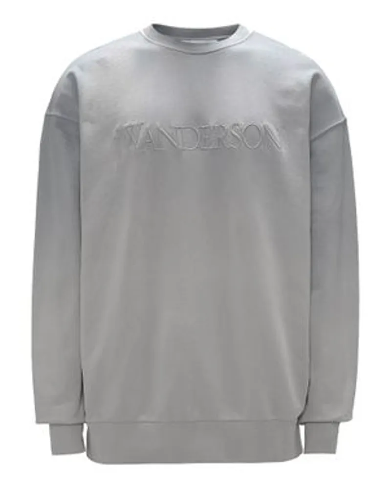 J.W.Anderson Sweatshirt Mit Farbverlauf Und Logo Stickerei Grey