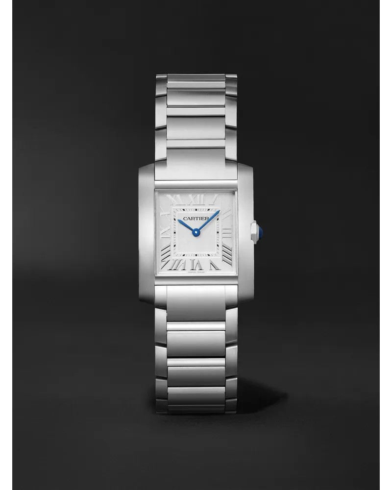 Cartier Tank FrançAise 32 Mm Uhr Aus Edelstahl Ref. Nr. Wsta0074 Silber