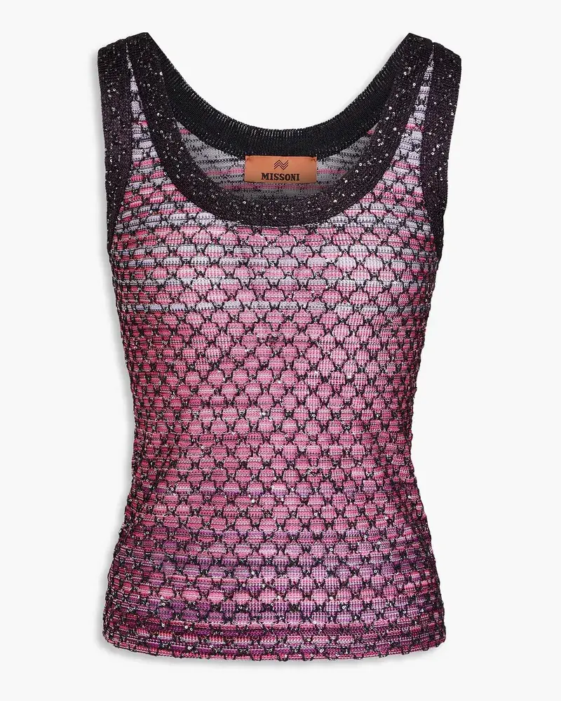 Missoni Tanktop Aus HäKelstrick Mit Verzierung Lila