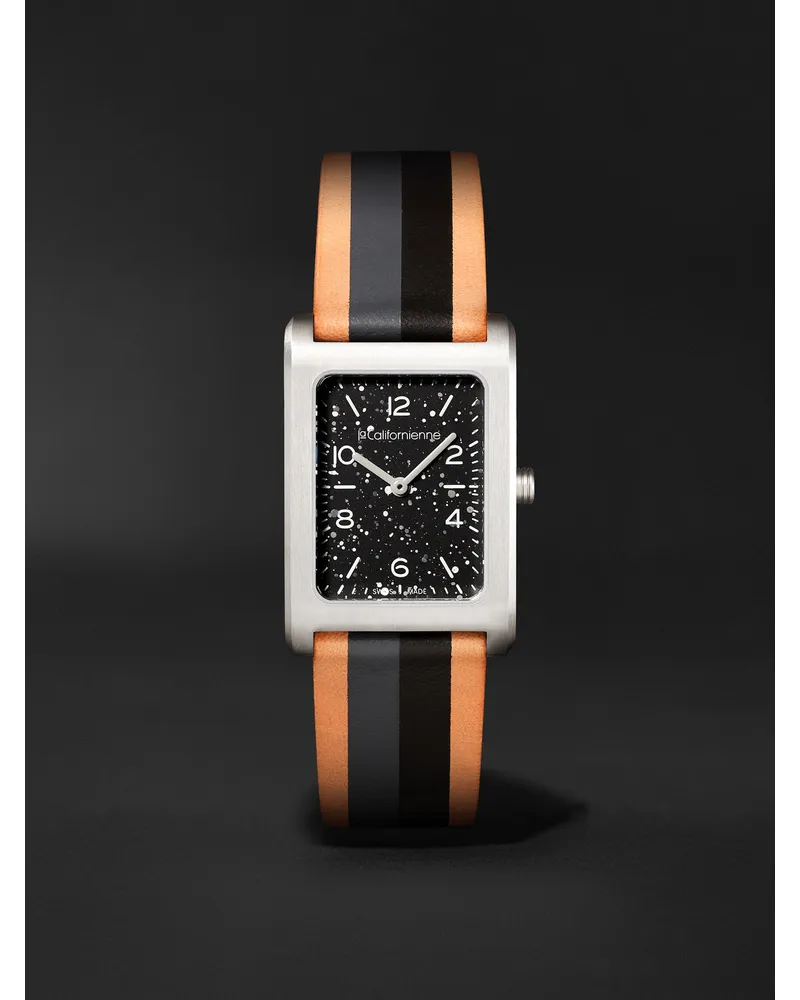 laCalifornienne The Dial Artist Daybreak 36 Mm Uhr Aus Edelstahl Mit Lederarmband Ref. Nr.: Tdalac001 Schwarz