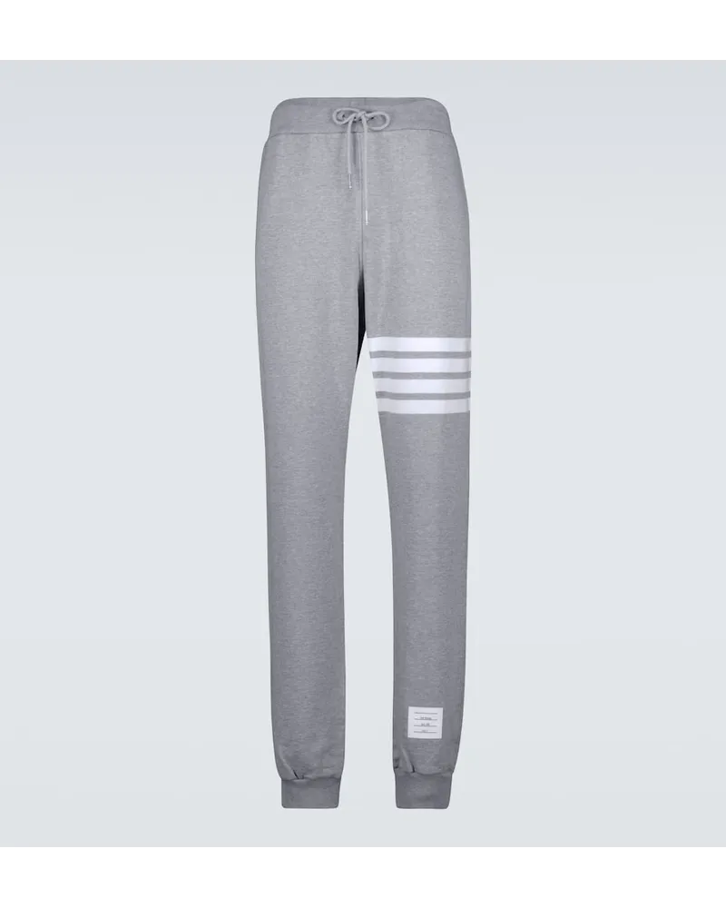 Thom Browne Jogginghose 4 Bar Aus Baumwolle Grau