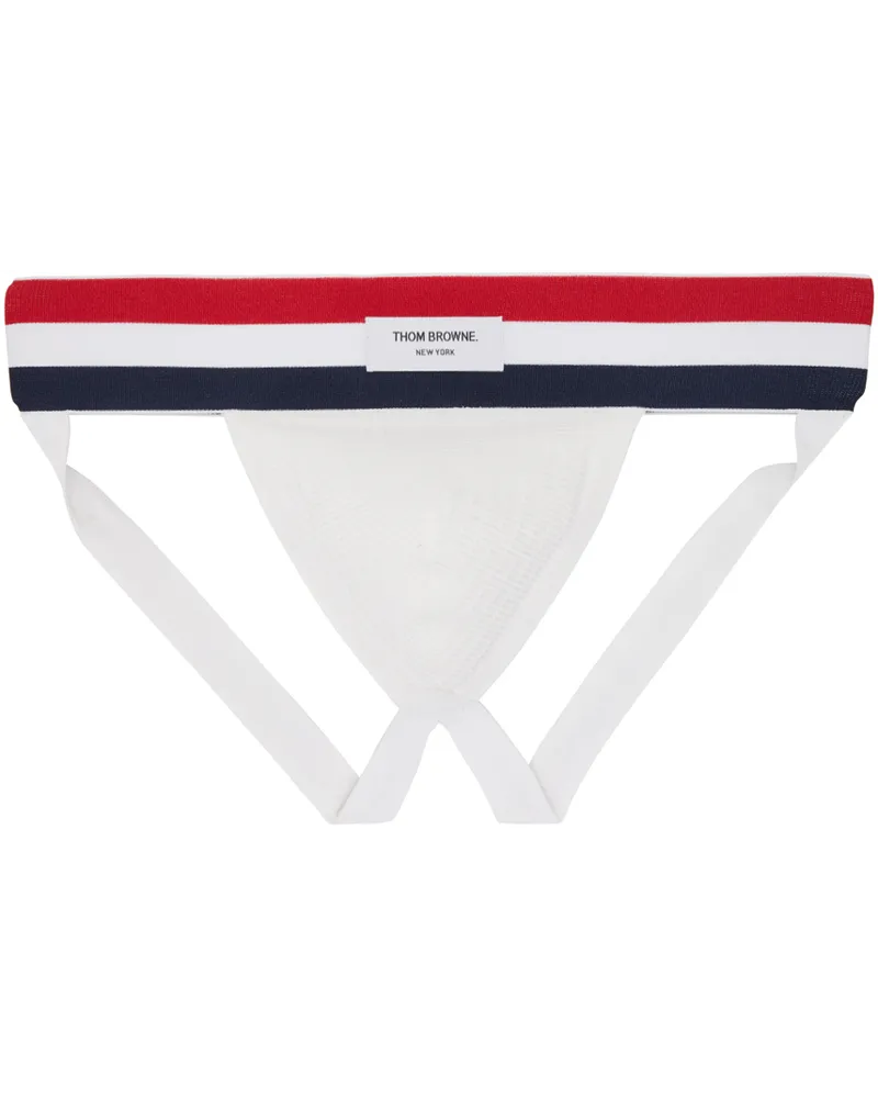 Thom Browne White Stripes Jock Strap