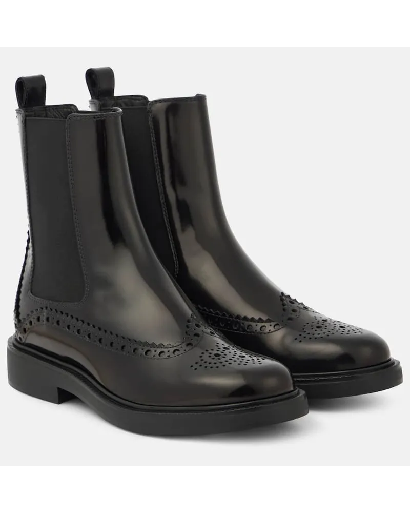 TOD'S Chelsea Boots Aus Lackleder Schwarz