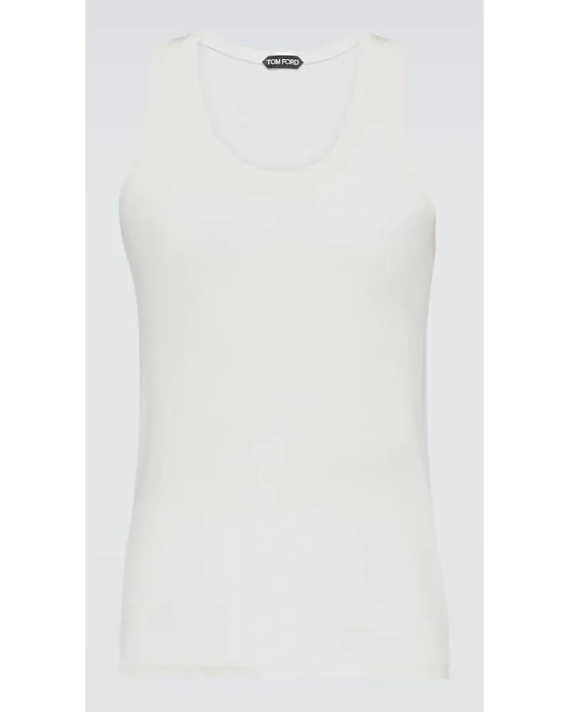 Tom Ford Top Aus Rippstrick Weiss