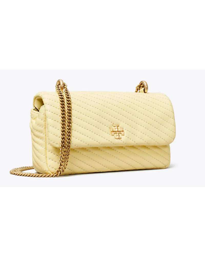 Tory Burch Mini Kira Moto Quilt Flap Bag Lemon