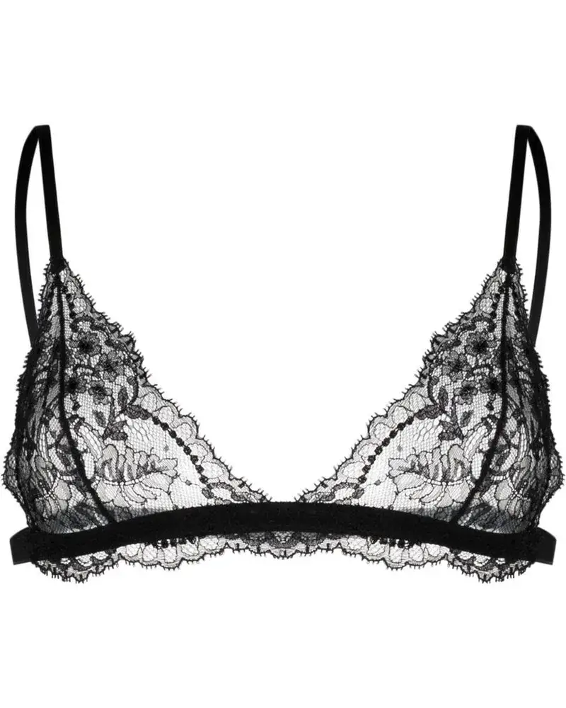 Dolce & Gabbana Triangel Bh Aus Chantilly Spitze Schwarz