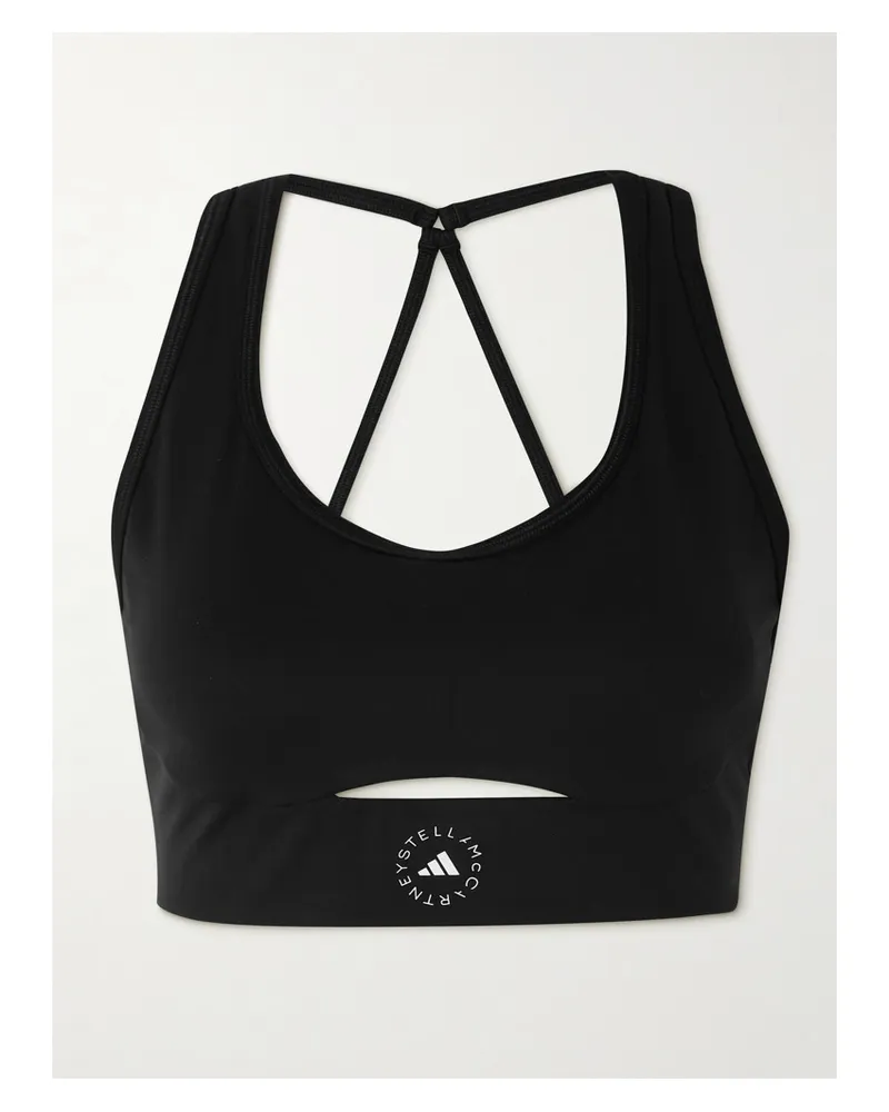 adidas Truestrength Sport Bh Aus Recyceltem Jersey Schwarz