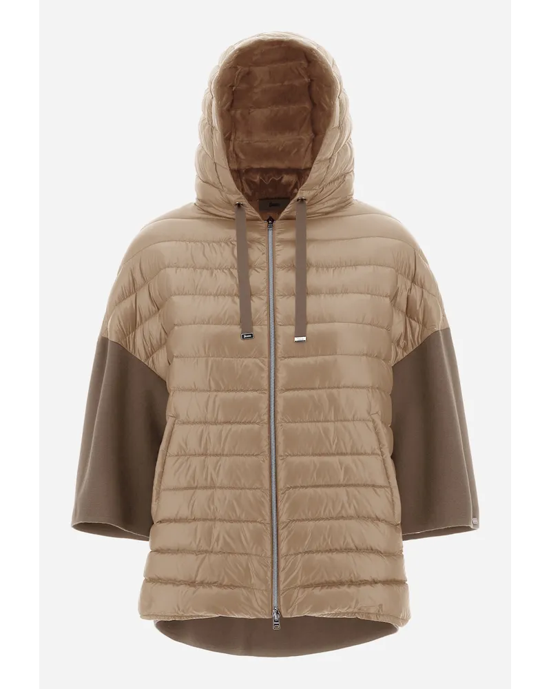 Herno Unlimited Compact Cotton Und Nylon Ultralight Jacke Camel
