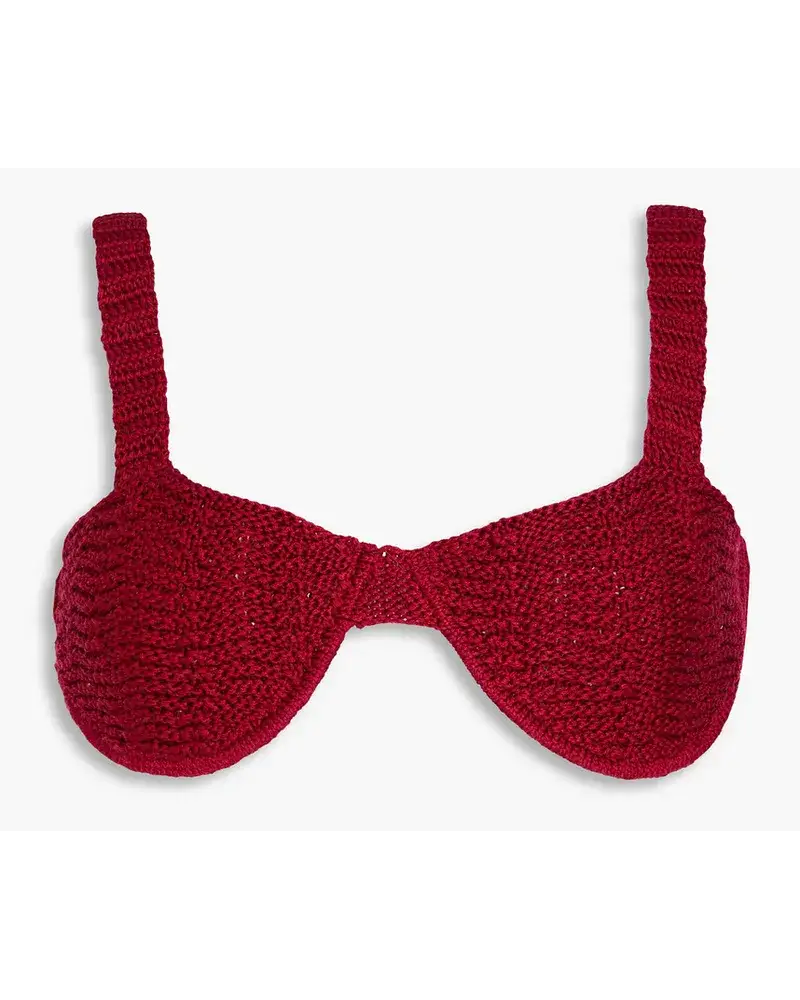 Savannah Morrow Valentina GehäKeltes Bustier Aus Pima Baumwolle Burgunderrot