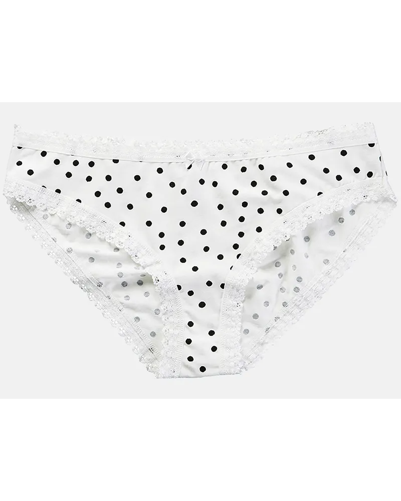 Vatter Bikini Slip "Steady Suzie" Dots Weiss
