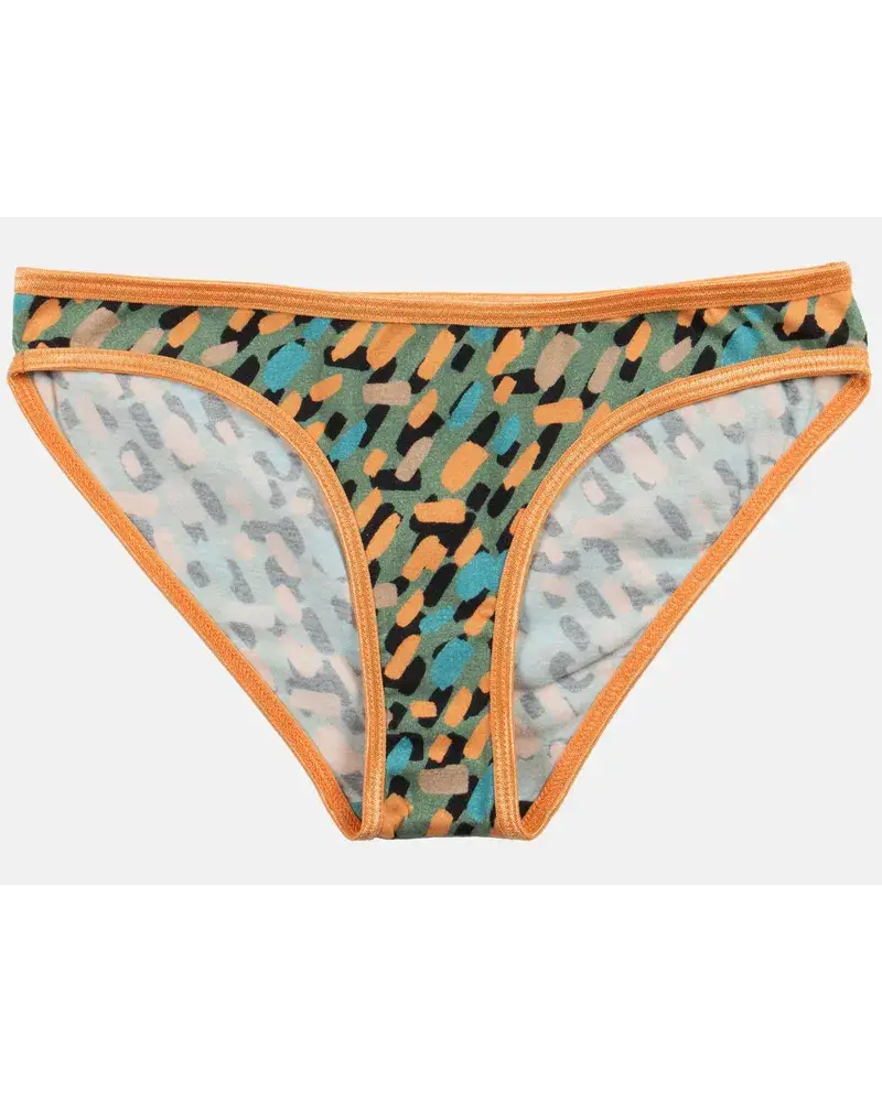 Vatter Bikini Slip "Steady Suzie" Terrazzo GrüN