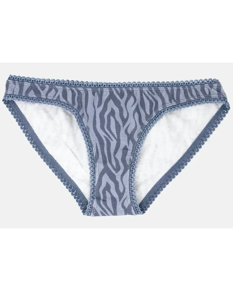 Vatter Bikini Slip "Steady Suzie" Zebra Blau