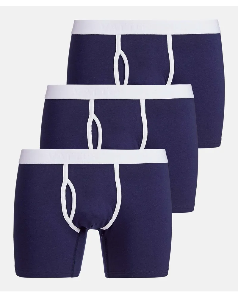 Vatter Boxer Brief "Classy Claus" Navy 3 Pack