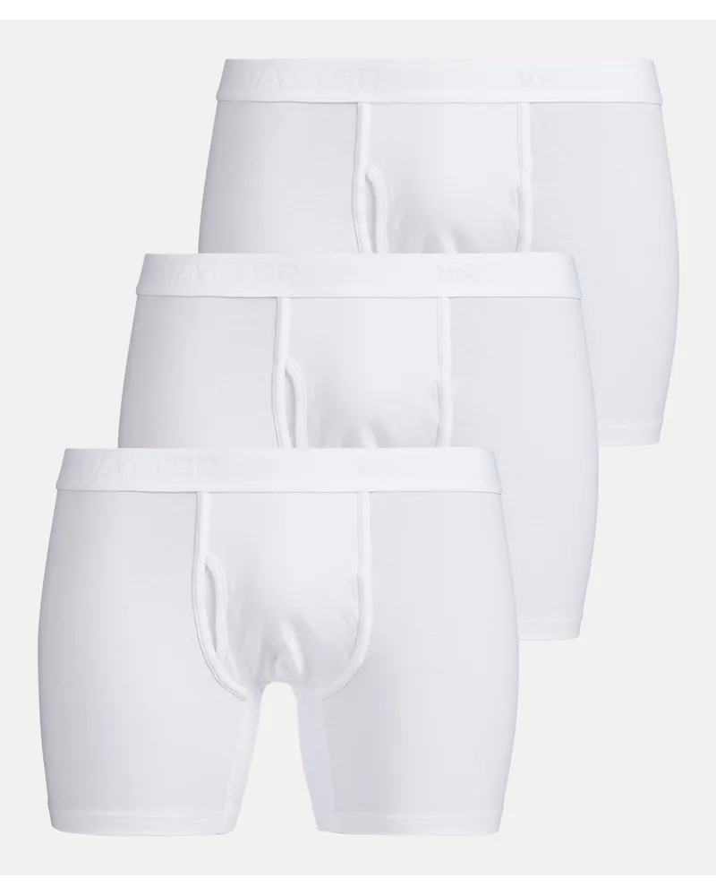 Vatter Boxer Brief "Classy Claus" White 3 Pack Weiss