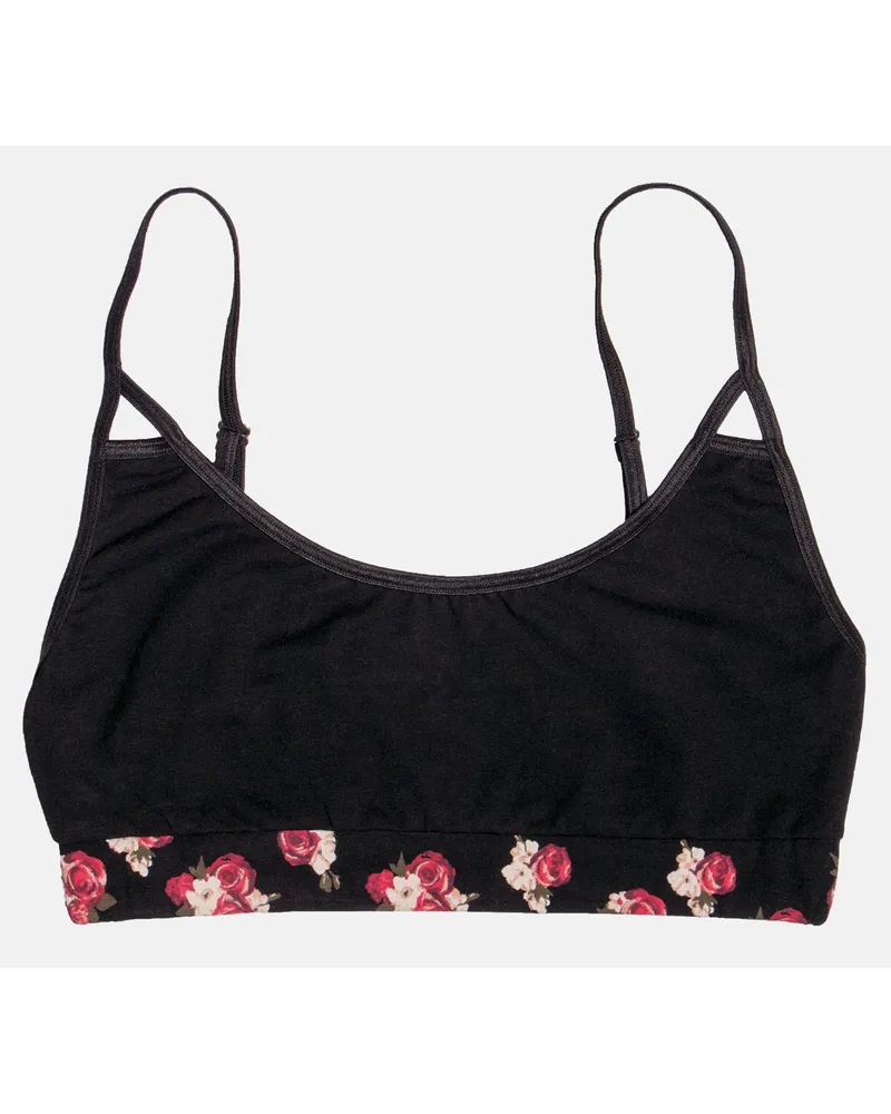 Vatter Bustier "Peppy Paula" Large Flowers Schwarz