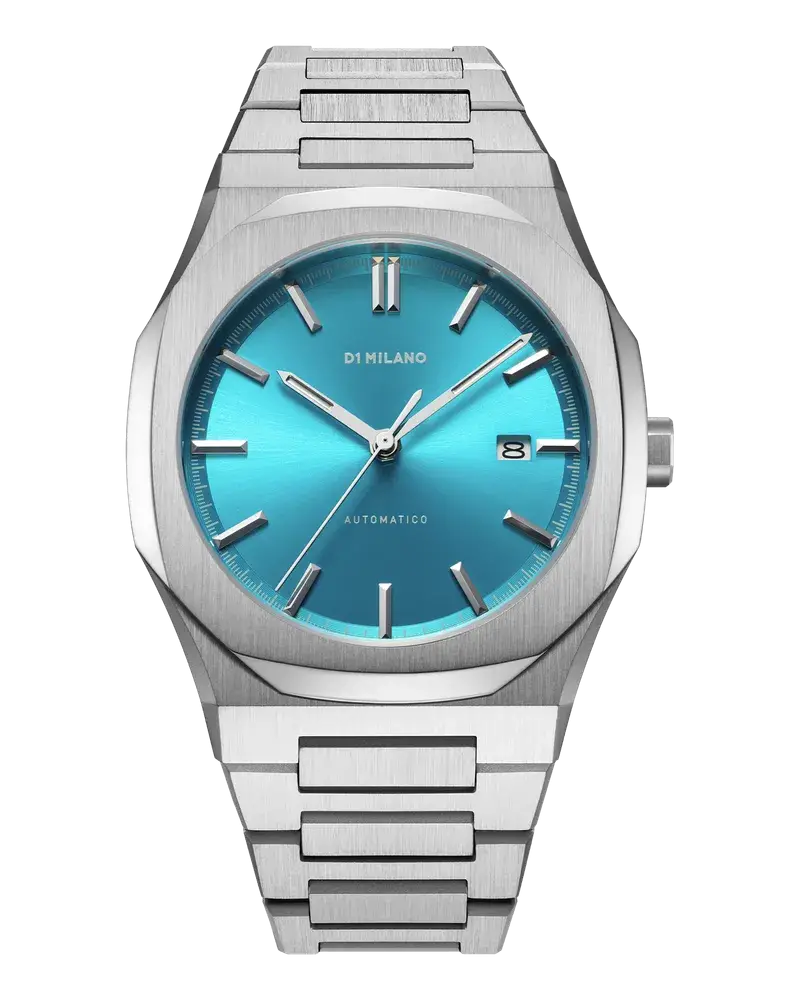 D1 Milano Watch Automatic Bracelet 41.5mm Turquoise Blue