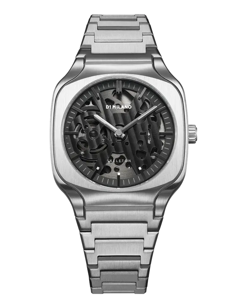 D1 Milano Watch Square Bracelet 37 Mm Grey Depth Silver