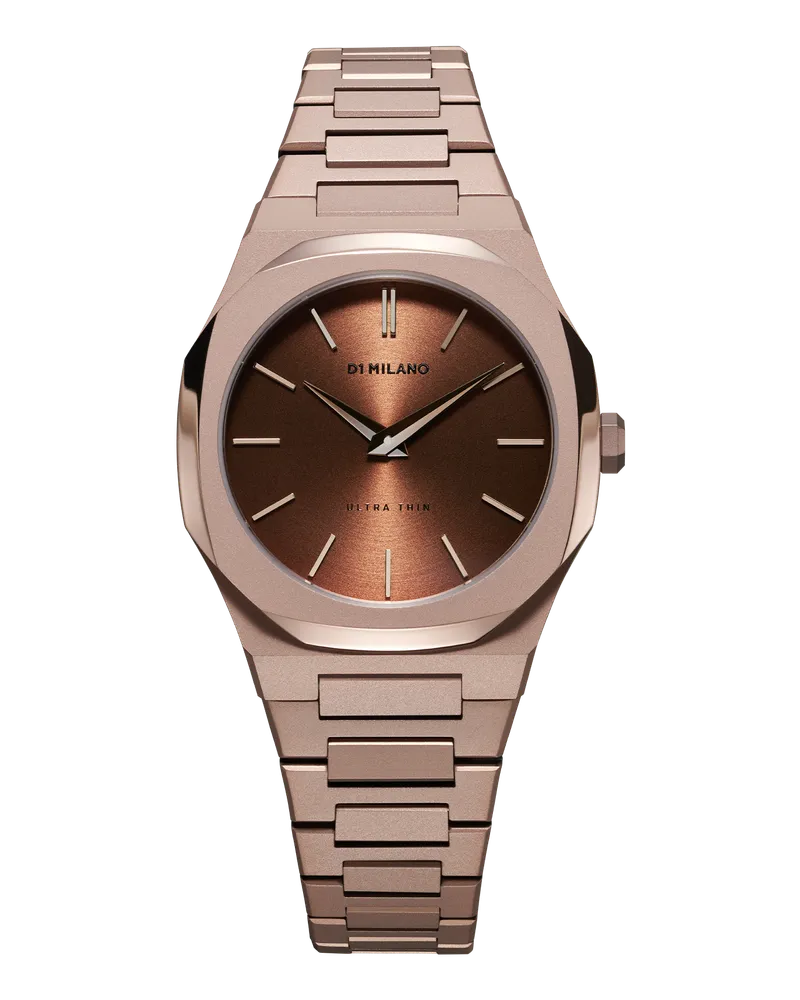 D1 Milano Watch Ultra Thin Bracelet 34 Mm Chocolatino Brown