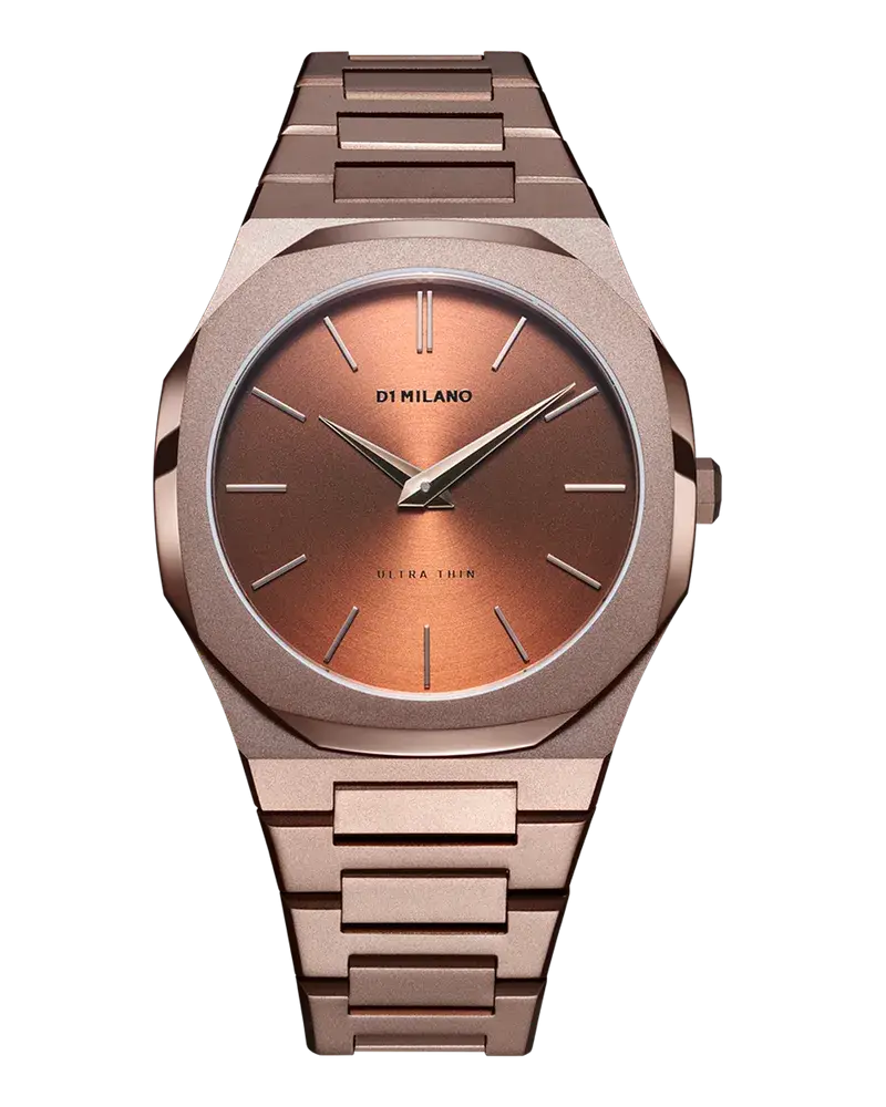 D1 Milano Watch Ultra Thin Bracelet 40 Mm Chocolate Brown