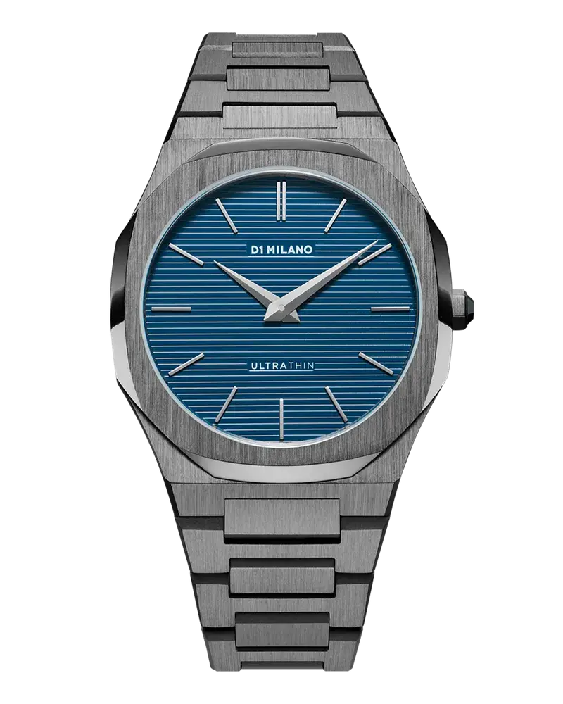 D1 Milano Watch Ultra Thin Bracelet 40 Mm Petrol Blue