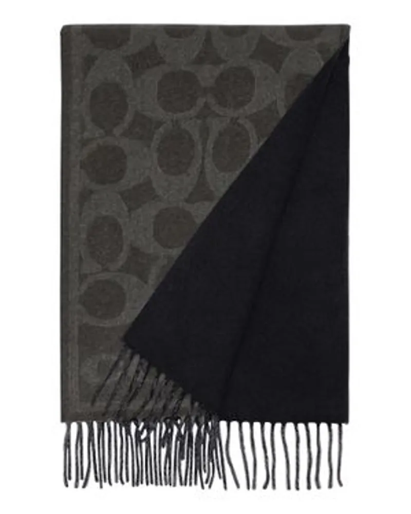 Coach Wendbarer Kaschmirschal Im Signature C Design Black