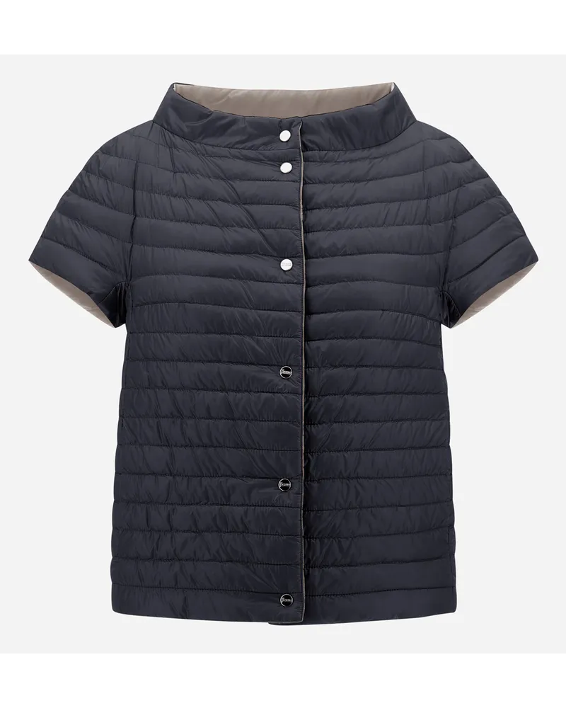 Herno Wendbares Ecoage Und Nylon Ultralight Cape Schwarz