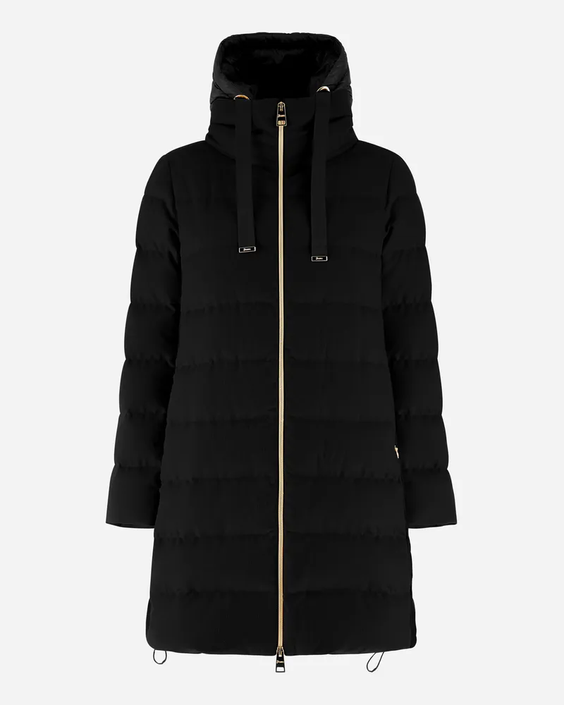Herno Winterjacke Aus Cashmere Seide Und Nylon Ultralight Schwarz