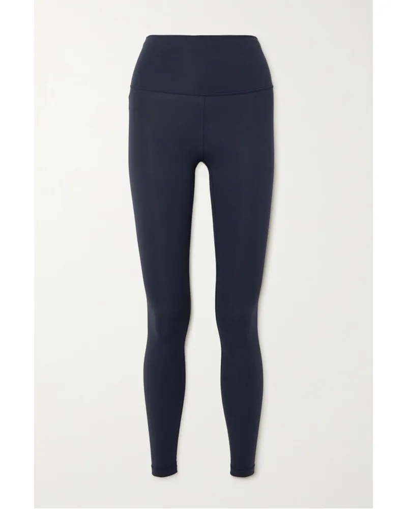 LULULEMON Wunder Train 635 Cm Hoch Sitzende Leggings Blau