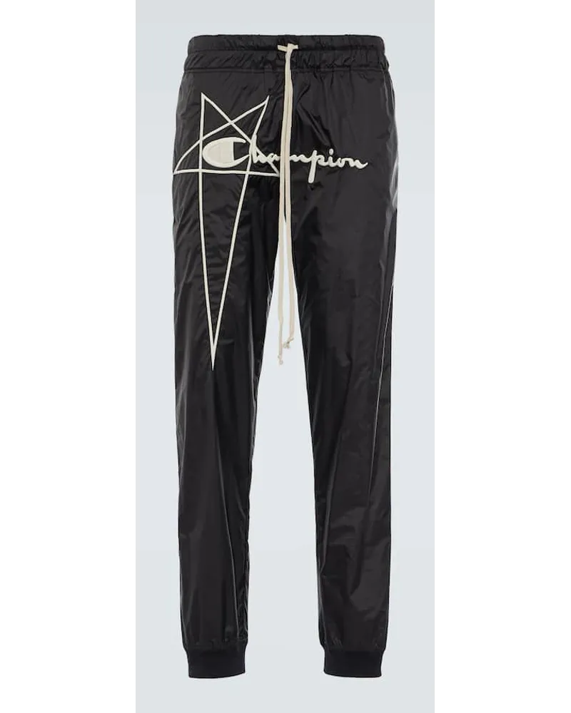 Rick Owens X Champion® Jogginghose Aus Nylon Schwarz