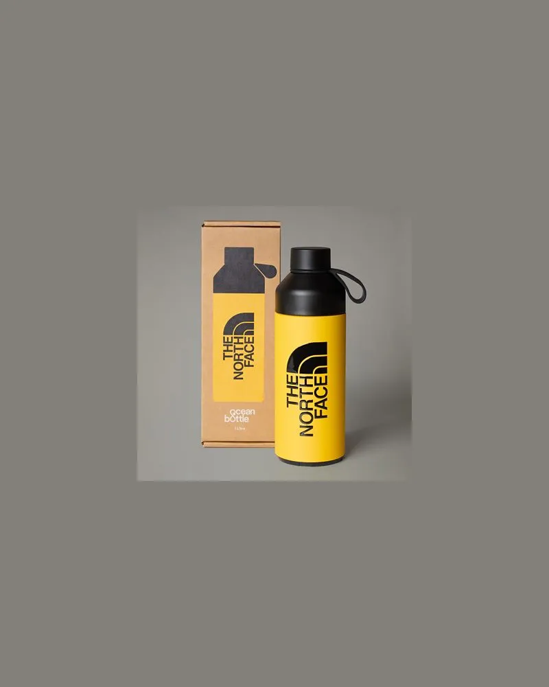 The North Face X Ocean Bottle 1 Liter Wasserflasche Summit Tnf Black Gold