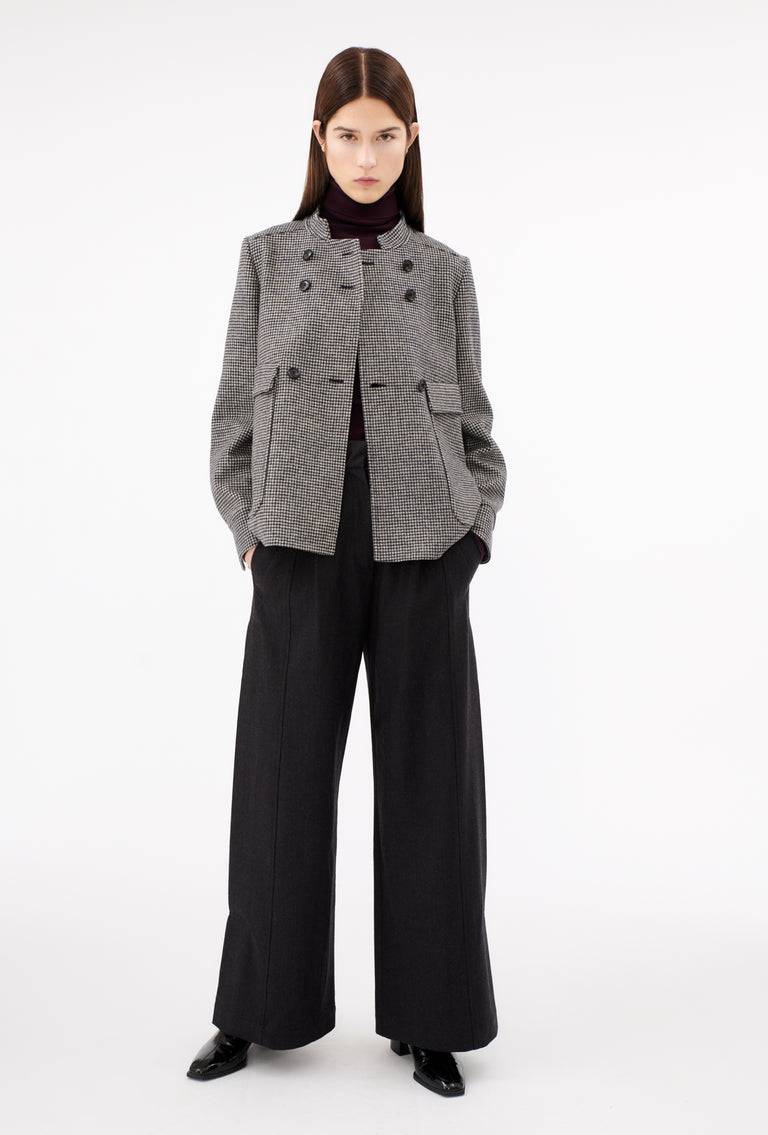 Odeeh Double Check "Made In Germany" Jacke, Black White