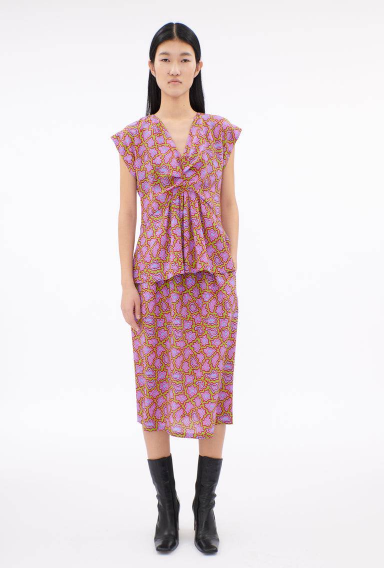 Odeeh Memphis Achats Crepe De Chine Bluse, Periwinkle Blue