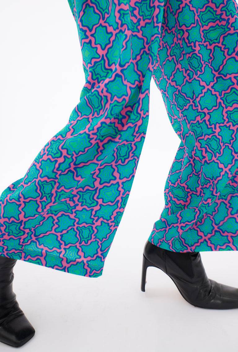 Odeeh Memphis Achats Crepe De Chine Hose, Carribean Green