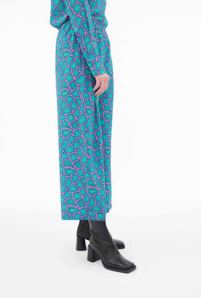 Odeeh Memphis Achats Crepe De Chine Hose, Carribean Green